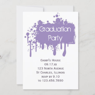 Invitation de la partie de graduation de peinture