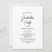 Invitation de la partie de graduation de script mo (Devant)