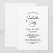 Invitation de la partie de graduation de script mo (Devant / Derrière)