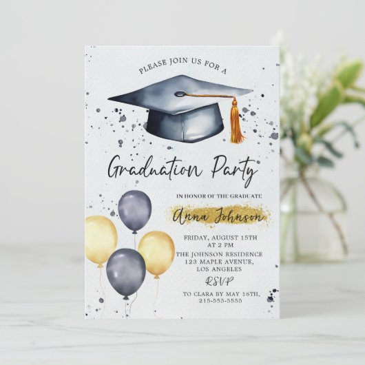 Invitation de la partie de graduation de script mo (Debout devant)