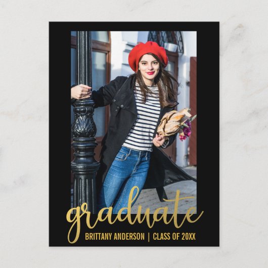 Invitation de la partie de graduation de script mo (Devant)