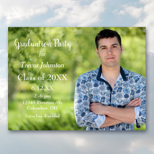 Invitation de la partie de graduation de texte bla