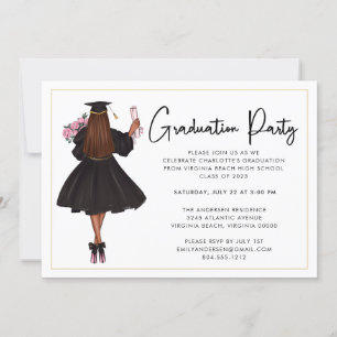 Invitation de la partie de graduation Décontractée