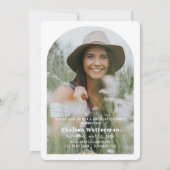 Invitation de la partie de graduation du collège m (Dos)