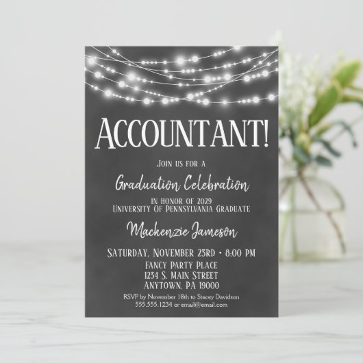 Invitation de la Partie de graduation du comptable (Debout devant)