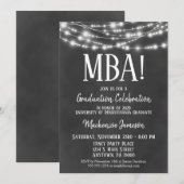 Invitation de la partie de graduation du MBA Busin (Devant / Derrière)