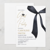 Invitation de la partie de graduation du ruban noi (Devant / Derrière)
