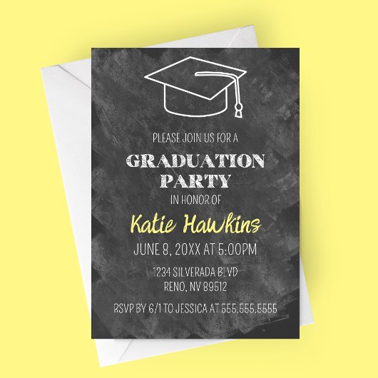 Invitation de la partie de graduation du tableau d