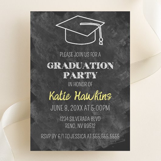 Invitation de la partie de graduation du tableau d