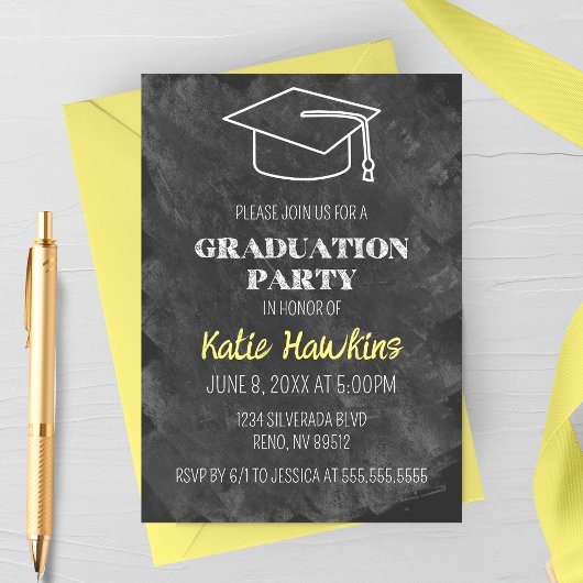 Invitation de la partie de graduation du tableau d