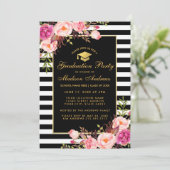 Invitation de la partie de graduation en or rose (Debout devant)