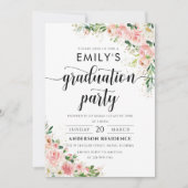 Invitation de la partie de graduation en or rose p (Devant)