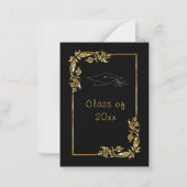 Invitation de la partie de graduation Feuille d'or (Dos)