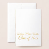 Invitation de la partie de graduation Gold Foil (Derrière avec enveloppe)