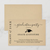 Invitation de la Partie de graduation Insérer (Devant / Derrière)