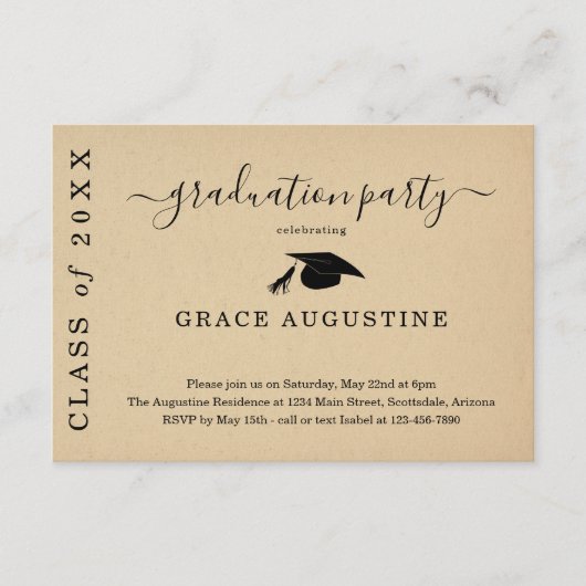 Invitation de la Partie de graduation Insérer (Devant)