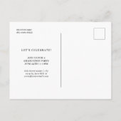 Invitation de la partie de graduation minimaliste  (Dos)