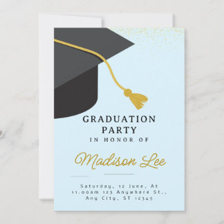 Invitation de la partie de graduation minimaliste