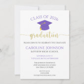 Invitation de la partie de graduation moderne viol (Devant)
