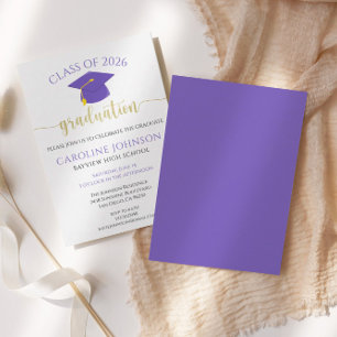 Invitation de la partie de graduation moderne viol