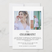 Invitation de la partie de graduation multi-photo (Dos)