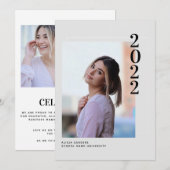 Invitation de la partie de graduation multi-photo (Devant / Derrière)