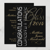 Invitation de la partie de graduation officielle d (Devant / Derrière)