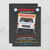 Invitation de la partie de graduation paramédic ou (Devant / Derrière)