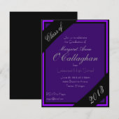 Invitation de la partie de graduation pourpre (Devant / Derrière)