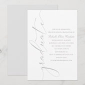 Invitation de la partie de graduation sophistiquée (Devant / Derrière)