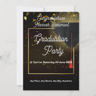 Invitation de la Partie de Graduation - texte modi