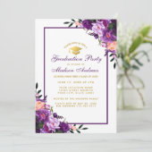 Invitation de la partie de graduation violet ultra (Debout devant)