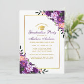 Invitation de la partie de graduation violet ultra (Debout devant)