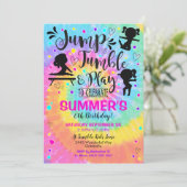 Invitation de la partie de gymnastique Sauter Tumb (Debout devant)