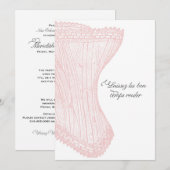 Invitation de la partie de la Bachelorette de la N (Devant / Derrière)