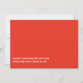 Invitation de la Partie de la Marine et de l'Or (Dos)