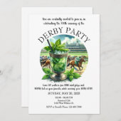 Invitation de la partie de la Mint Julep Derby (Devant / Derrière)