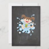 Invitation de la partie de la partie de la piscine (Dos)