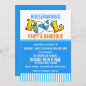 Invitation de la partie de la piscine (Devant / Derrière)