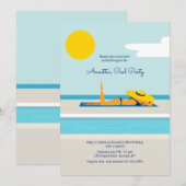 Invitation de la partie de la piscine de bronzage (Devant / Derrière)
