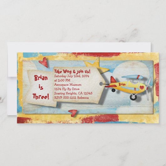 Invitation de la partie de l'avion (Devant)