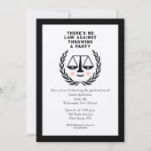 Invitation de la partie de l'école de droit (Devant)