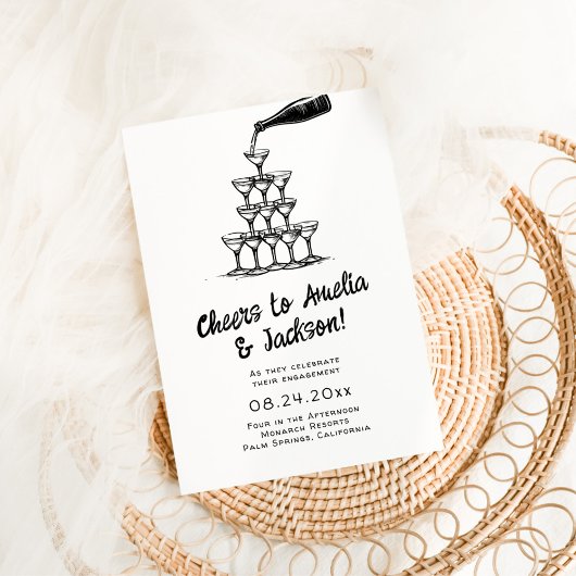 Invitation de la partie de l'engagement à la main 