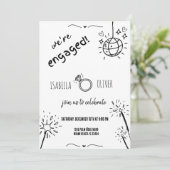 Invitation de la partie de l'engagement de main mo (Debout devant)