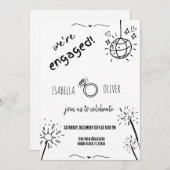 Invitation de la partie de l'engagement de main mo (Devant / Derrière)