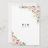 Invitation de la partie de l'engagement de Rose ro (Dos)