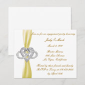 Invitation de la partie de l'engagement du coeur à (Devant / Derrière)