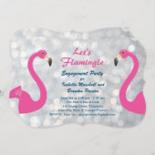 Invitation de la partie de l'engagement Flamant ro (Devant / Derrière)