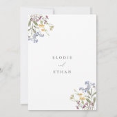 Invitation de la partie de l'engagement fleur sauv (Dos)