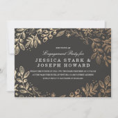 Invitation de la partie de l'engagement Fleurs de (Devant)